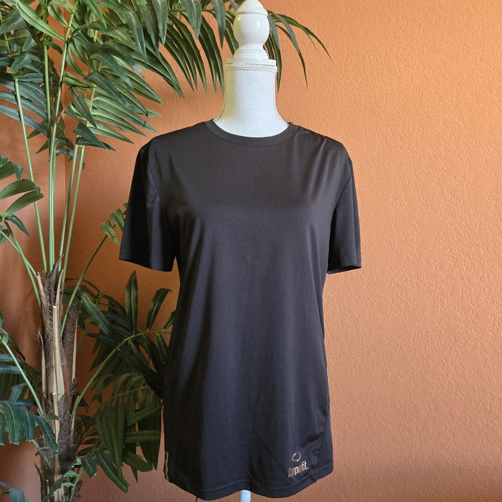 3/$25 Copper Fit Athletic Activewear Short Sleeve Tee Shirt Black Large